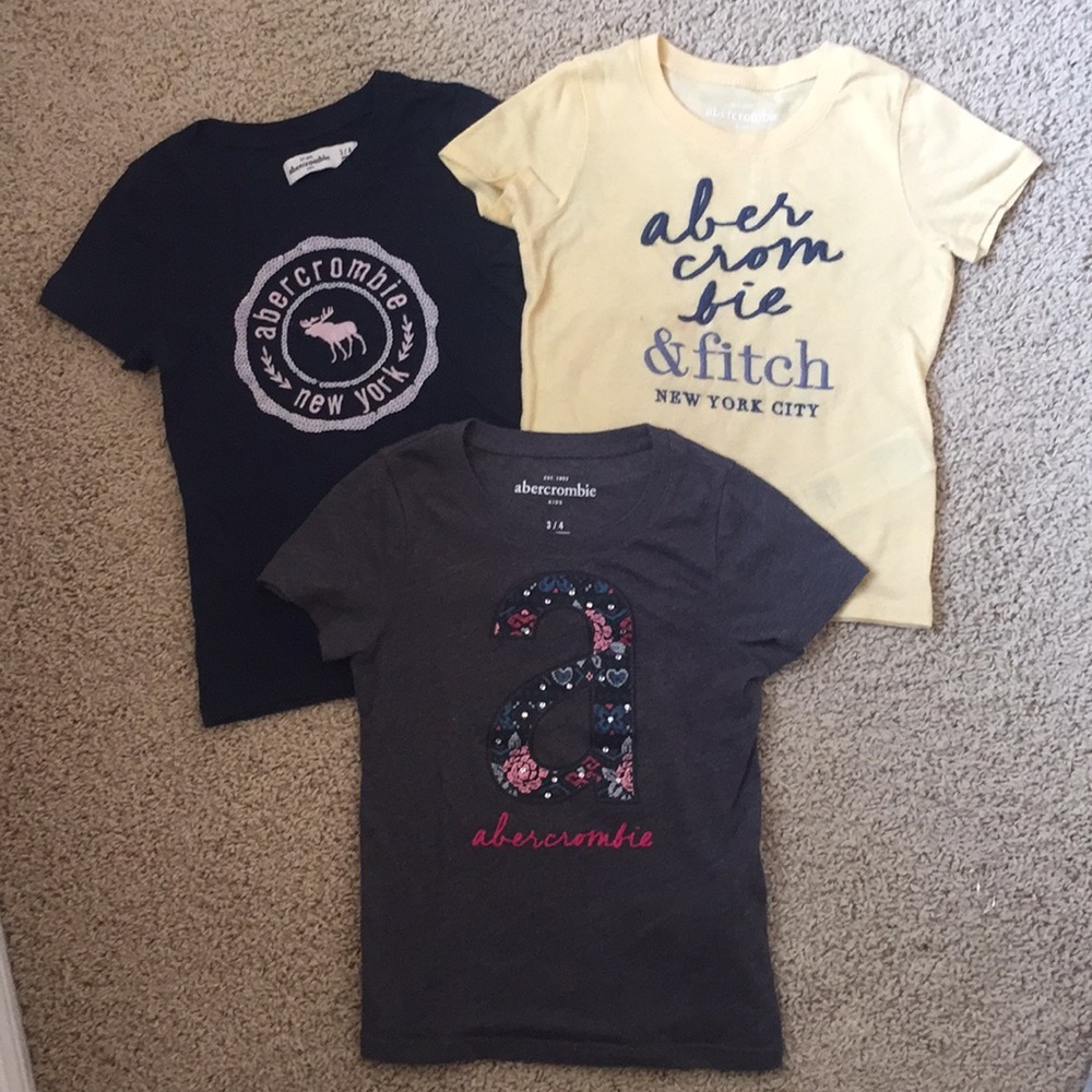 Set of 3 Abercrombie logo tees (size 3/4)